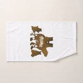 Mama Beer Met 4 Cubs Moeder Van Vier Kinderen Gift Bad Handdoek (Handdoek)