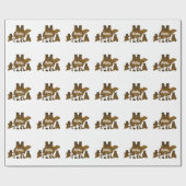 Mama Beer Met 4 Cubs Moeder Van Vier Kinderen Gift Cadeaupapier (Vlak)