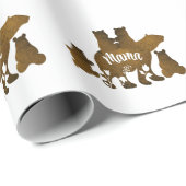 Mama Beer Met 4 Cubs Moeder Van Vier Kinderen Gift Cadeaupapier (Rol Hoek)