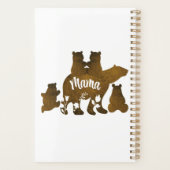 Mama Beer Met 4 Cubs Moeder Van Vier Kinderen Gift Planner (Achterkant)