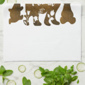 Mama Beer Met 4 Cubs Moeder Van Vier Kinderen Gift Theedoek (Gevouwen)