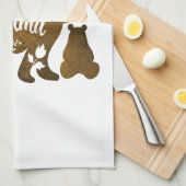 Mama Beer Met 4 Cubs Moeder Van Vier Kinderen Gift Theedoek (Quarter Fold)