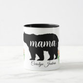 Mama Beer met Bloemen en Naam Mok (Midden)