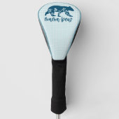 Mama Beer met Bloemen Moederdag Golfheadcover (Voorkant)