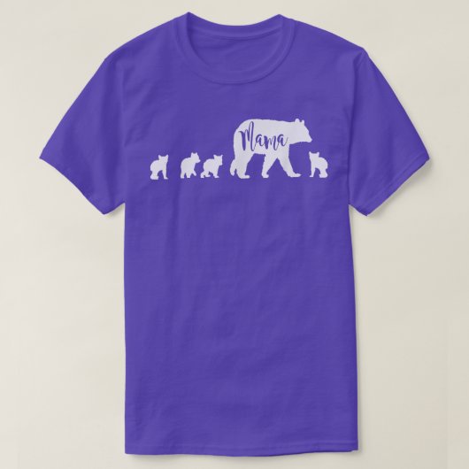Mama Beer met vier Cubs Fun Mam Gift 130 T-shirt (Design voorkant)