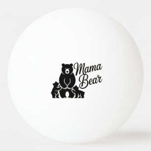 Mama Beer met Welpen Gezellige Beer Familie Pingpongbal