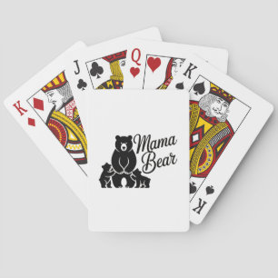 Mama Beer met Welpen Schattige Familie Beer Pokerkaarten