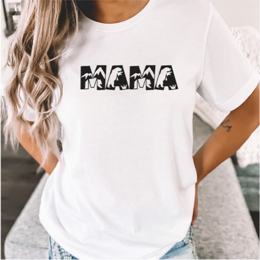 Mama Beer minimalistische bergmoeder T-shirt