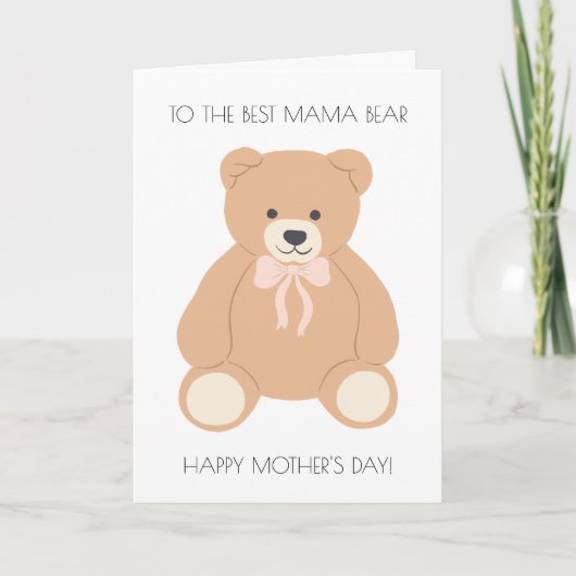 Mama Beer Moederdag Kaart (Voorkant)