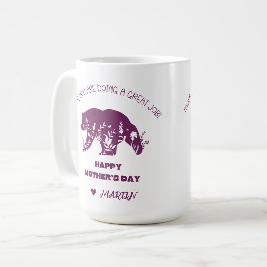 MaMa Beer Mok met Naam - Happy Moederdag Gift (Voorkant links)