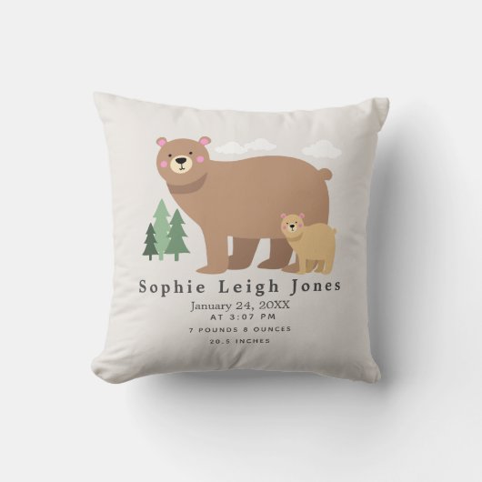 Mama Beer Nursery Baby Kussen (Voorkant)
