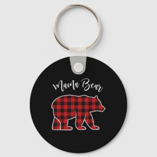 Mama Beer Pajama Red Buffalo Xmas Funny Family Chr Sleutelhanger