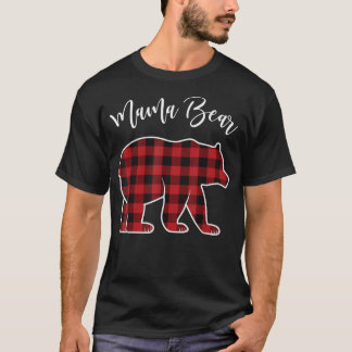 Mama Beer Pajama Red Buffalo Xmas Funny Family Chr T-shirt