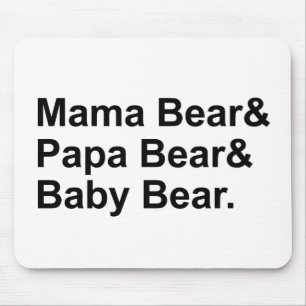 Mama Beer, Papa Beer, Baby Beer Goudlokje Muismat