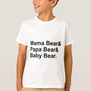 Mama Beer, Papa Beer, Baby Beer Goudlokje T-shirt