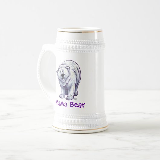 Mama Beer Polar Beer Stein Bierpul (Voorkant links)
