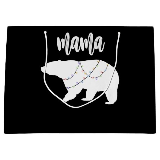 Mama Beer Polar Beer String of Lights Kerstmis Groot Cadeauzakje (Voorkant)