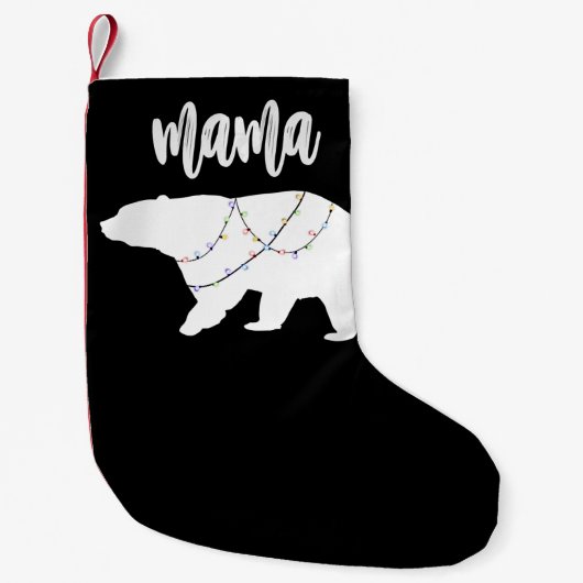 Mama Beer Polar Beer String of Lights Kerstmis Kleine Kerstsok (Voorkant)