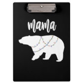 Mama Beer Polar Beer String of Lights Kerstmis Klembord (Voorkant)