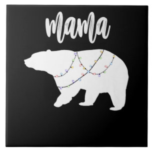 Mama Beer Polar Beer String of Lights Kerstmis Tegeltje