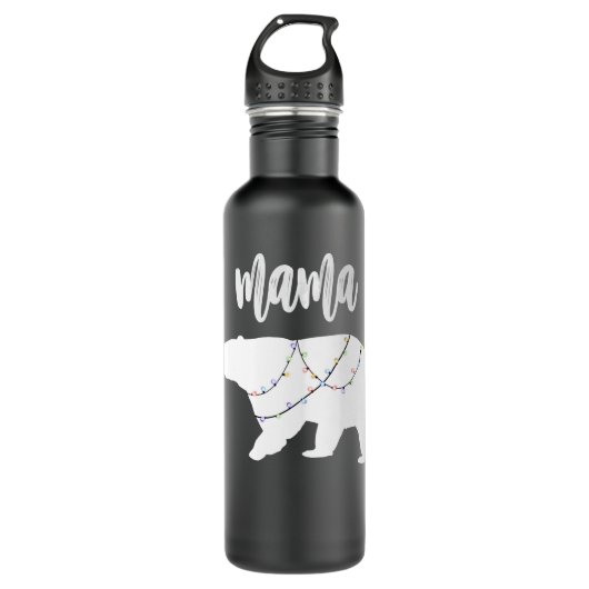 Mama Beer Polar Beer String of Lights Kerstmis Waterfles (Voorkant)