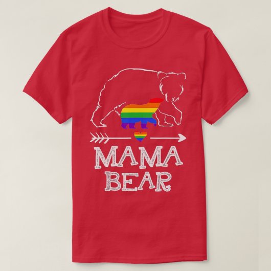 Mama Beer Proud Ma Rainbow Flag LGBT Pride T-shirt (Design voorkant)