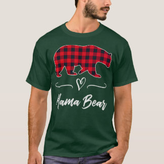 Mama Beer Red Buffalo Check Pset Heart Fun Ma Gi T-shirt