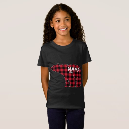 Mama Beer Red Pset Matching Family Kerstpaja T-shirt (Voorkant volledig)