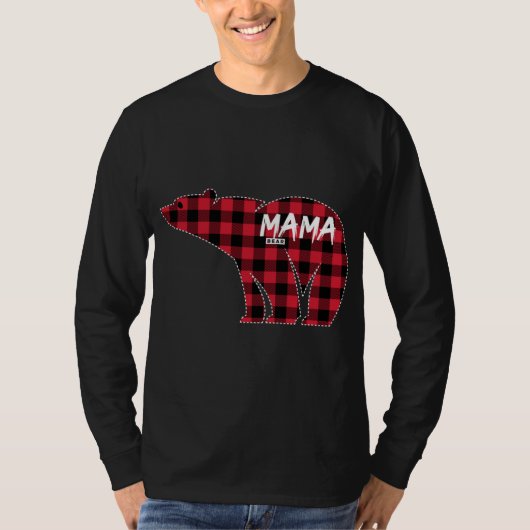 Mama Beer Red Pset Matching Family Kerstpaja T-shirt (Voorkant)