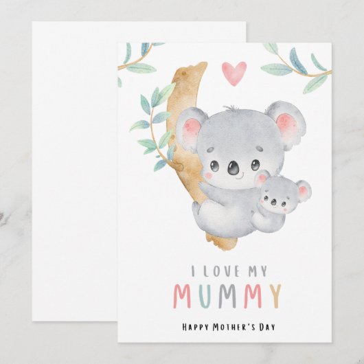 Mama beer schattig moederdag kaart | schattige mam (Voorkant / Achterkant)