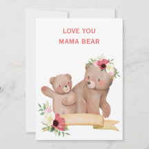 Mama beer schattige moederdag kaart | schattige Ma