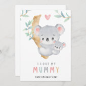 Mama beer schattige moederdag kaart | schattige Ma (Voorkant / Achterkant)