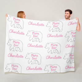 Mama Beer | Schattigee en grappige Moederdag Fleece Deken