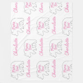 Mama Beer | Schattigee en grappige Moederdag Fleece Deken (Voorkant)