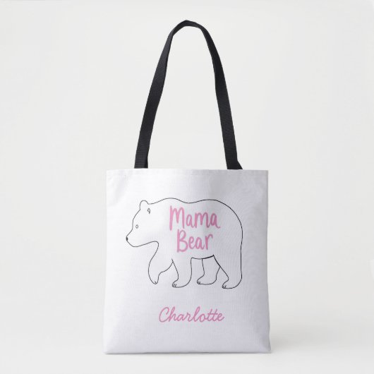 Mama Beer | Schattigee en grappige Moederdag Tote Bag (Voorkant)
