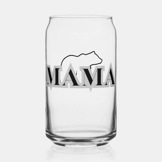 MAMA Beer Silhouetglas Blikvorm Glas (Voorkant)