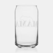 MAMA Beer Silhouetglas Blikvorm Glas (Achterkant)