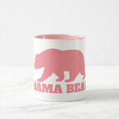 Mama beer silhouette koffie mok met roze hendel (Midden)