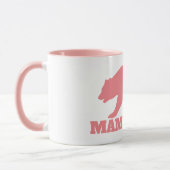 Mama beer silhouette koffie mok met roze hendel (Links)