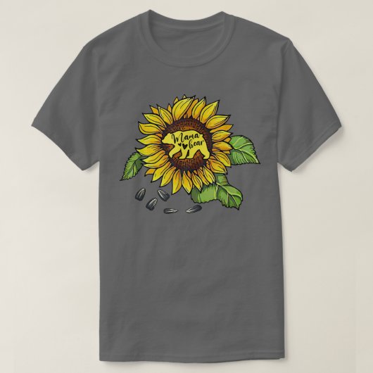 Mama Beer Sunflower Funny Moederdag mama T- T-shirt (Design voorkant)