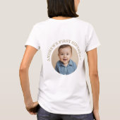 Mama Beer, Teddy Bear Design met aangepaste foto T-shirt (Achterkant)