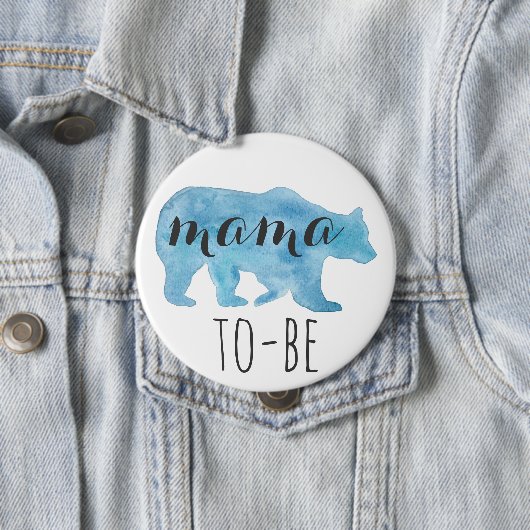 Mama Beer To-be Waterverf Button (In situ)