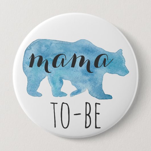 Mama Beer To-be Waterverf Button (Voorkant)