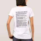 Mama beer/Tourettes is geen adjectief T-shirt (Achterkant)
