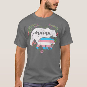 Mama Beer Transgender Trans Pride Flag Transeual L T-shirt