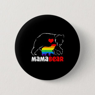 Mama beer trotse moeder regenboog vlag lgbt trots ronde button 5,7 cm