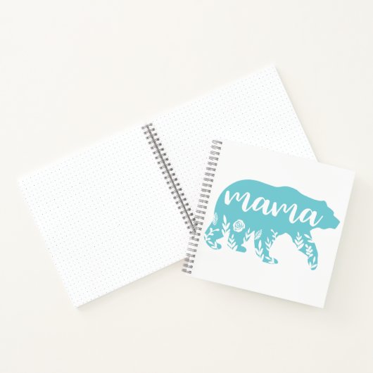 Mama Beer Turquoise Flowers Journal Notitieboek (Binnen)