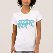 Mama Beer Turquoise Flowers T-shirt (Voorkant)