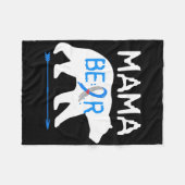 Mama Beer Type 1 Diabetes Fleece Deken (Voorkant (Horizontaal))