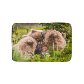 Mama beer verzorgt haar twee cubs, Lake Clark Nati Badmat (Voorkant)